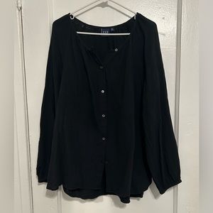 Gap Gauze Blouse - XL - Black